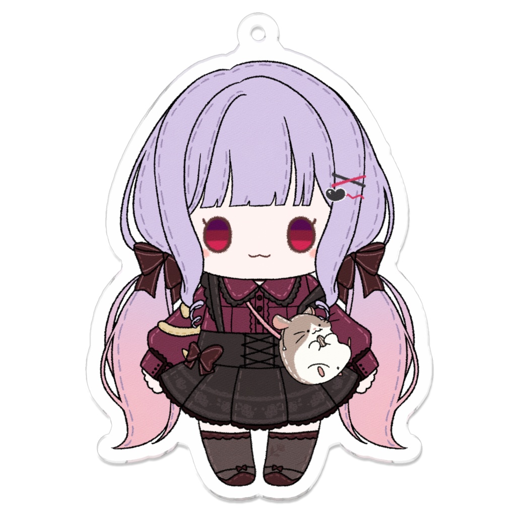 降羽める　アクリルキーホルダー　ぬいぐるみ ver.