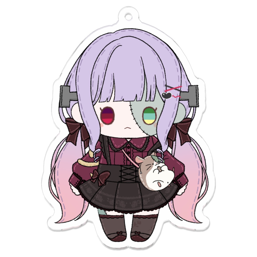 降羽める アクリルキーホルダー ぬいぐるみハロウィン ver.