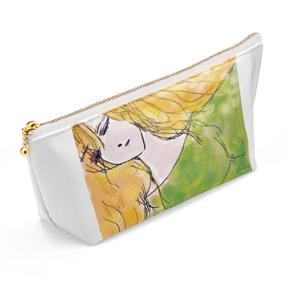 眠れない美女ハードライトフィルターホワイトポーチ