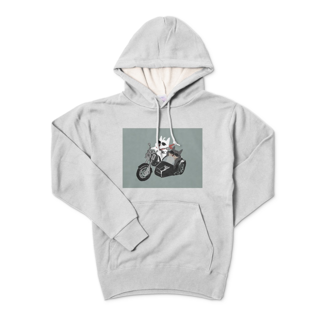 いぬパーカー グレー