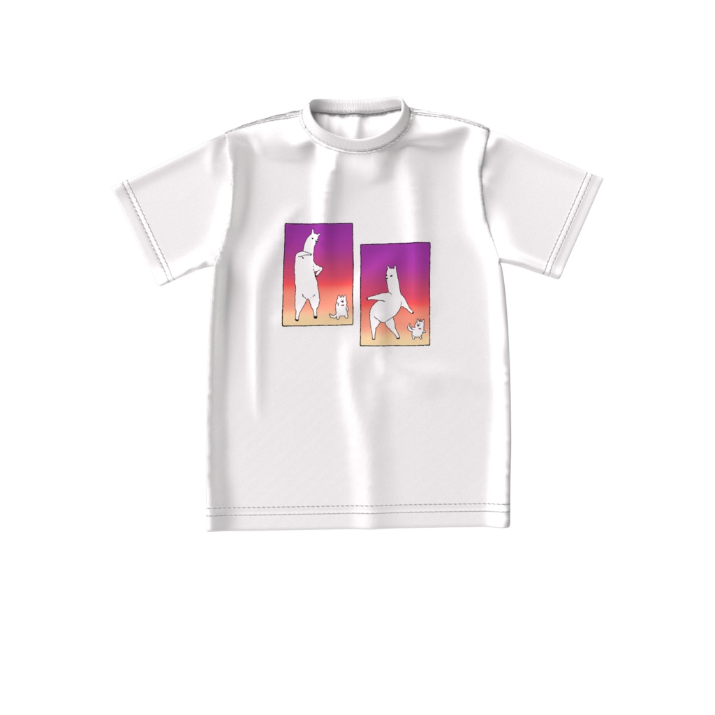 例のアルパカといぬTシャツ
