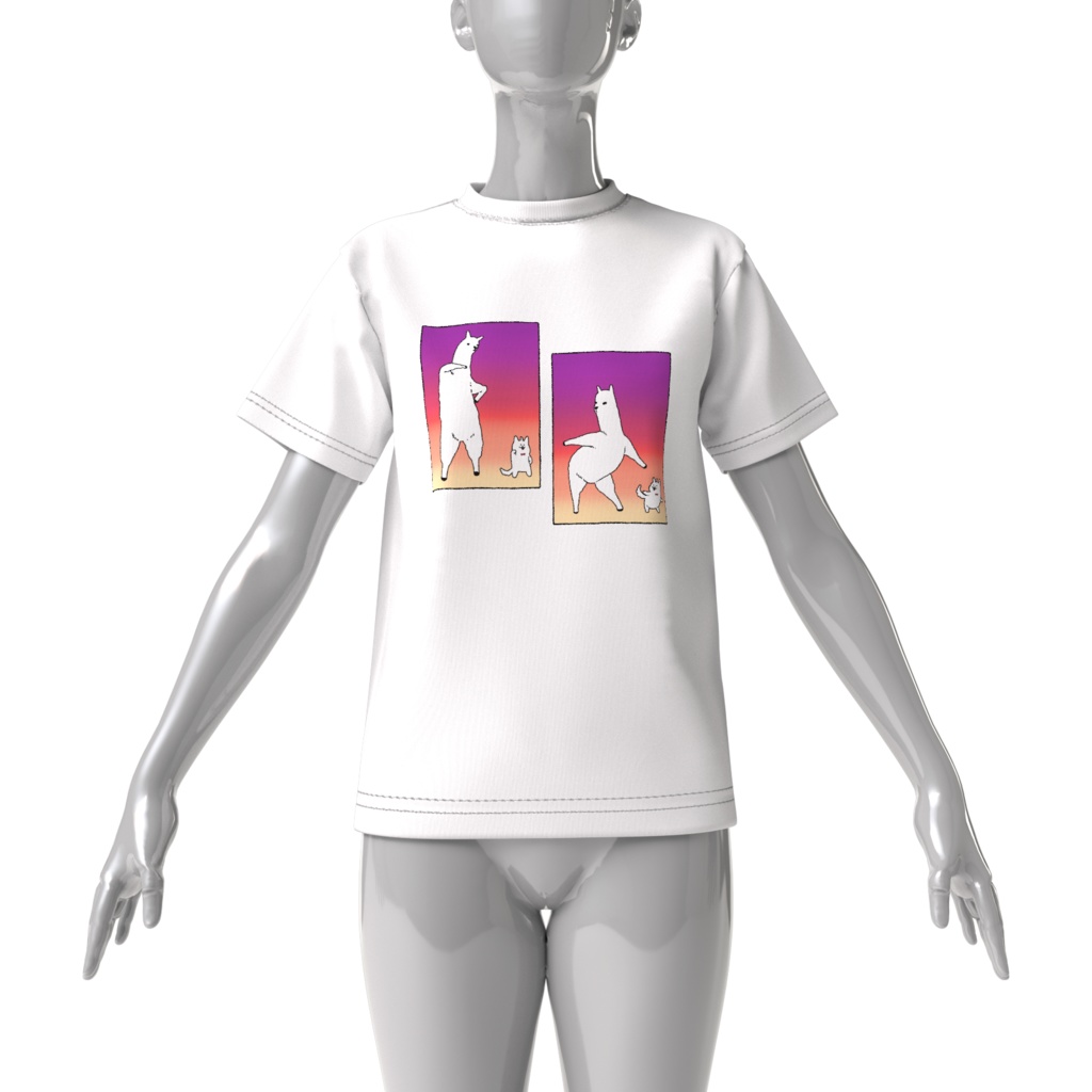 例のアルパカといぬTシャツ