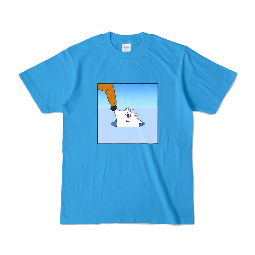 カモン！いぬTシャツ　ターコイズ