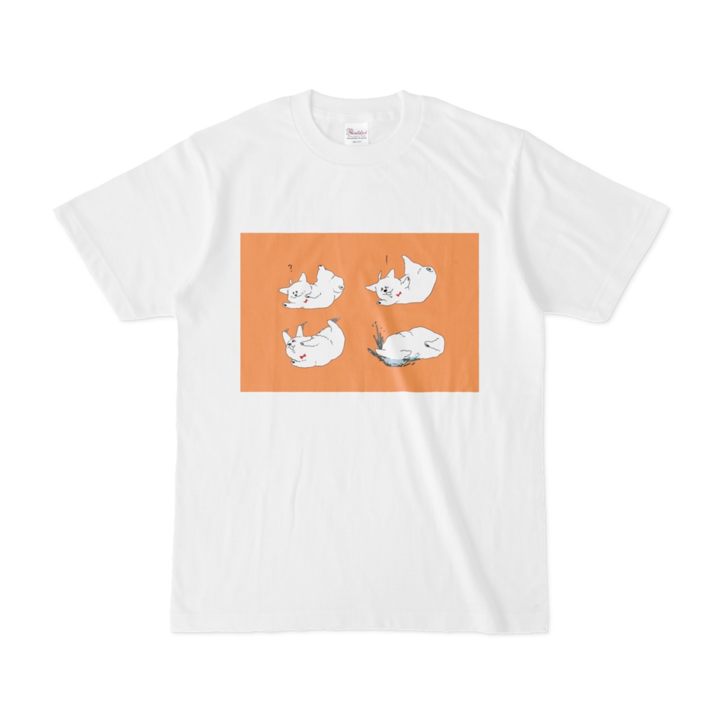 池ポチャいぬTシャツ 白