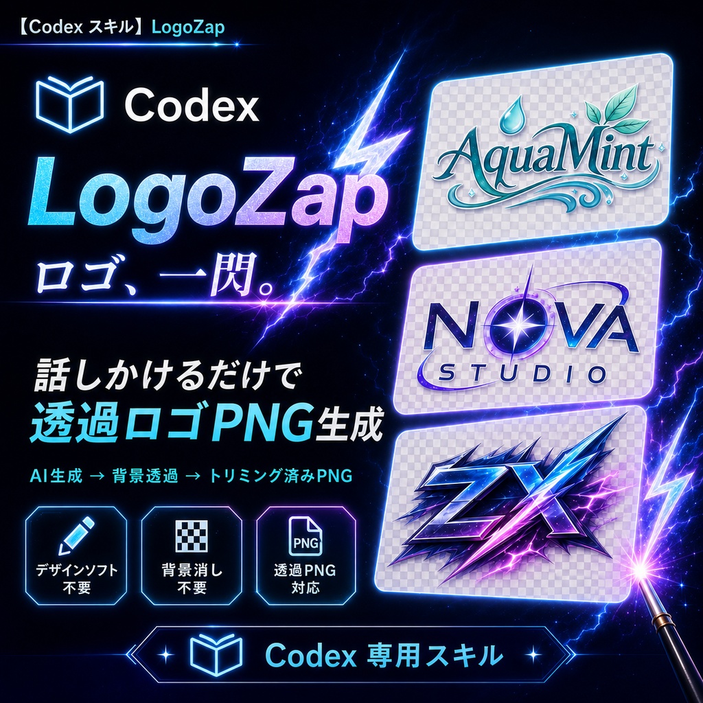 LogoZap｜ハイクオリティロゴ生成SKILL