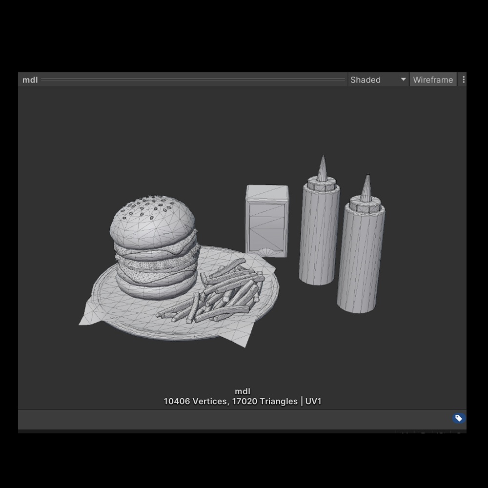 ハンバーガーセット(ポテトVer)【URP/BuiltIn】*240218BuiltIN環境更新