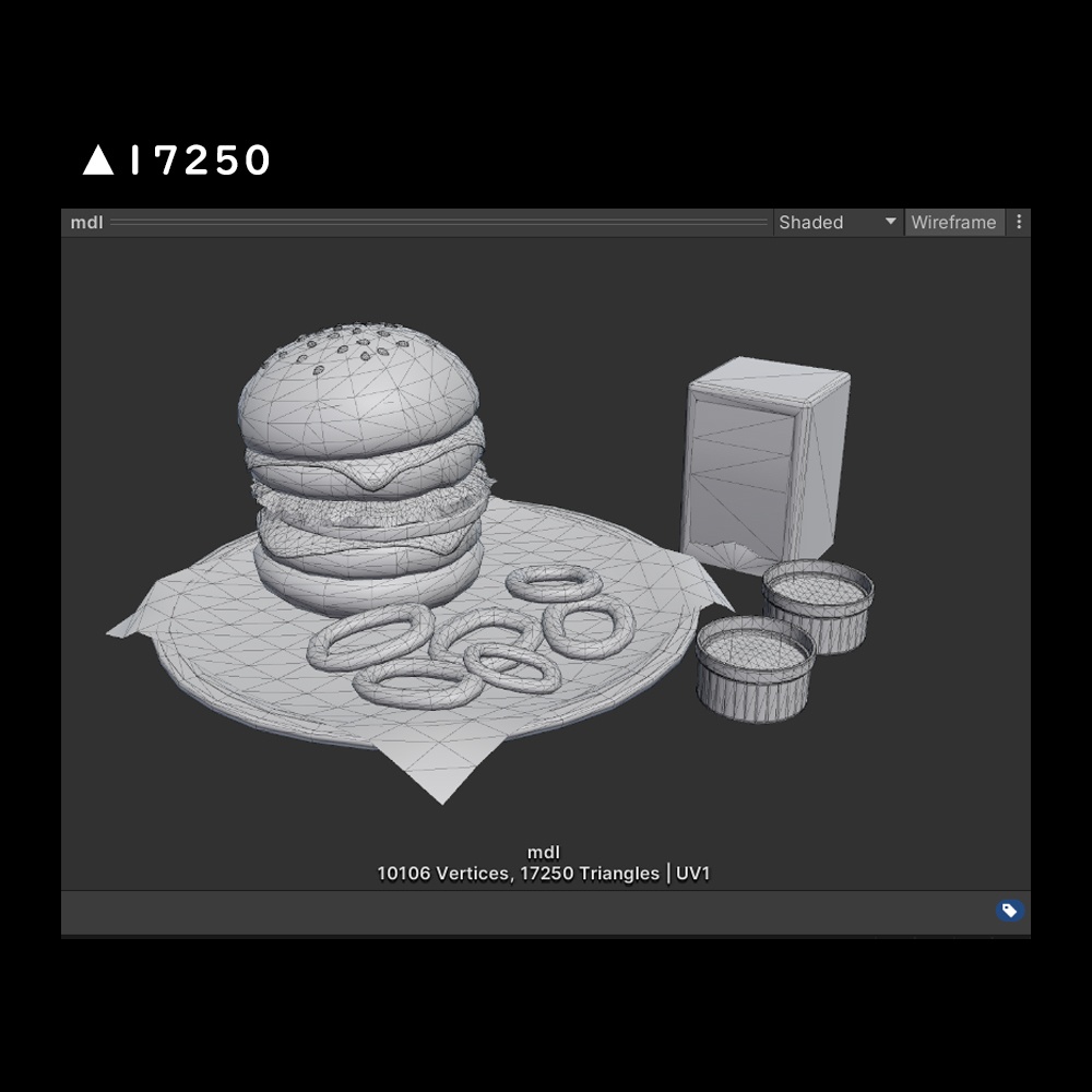 ハンバーガーセット(オニオンリングVer)【URP/BuiltIn】*240218BuiltIN環境更新