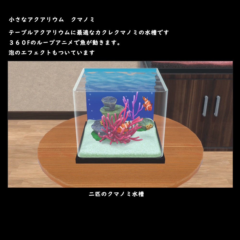 小さなアクアリウム クマノミ【BuiltIn】