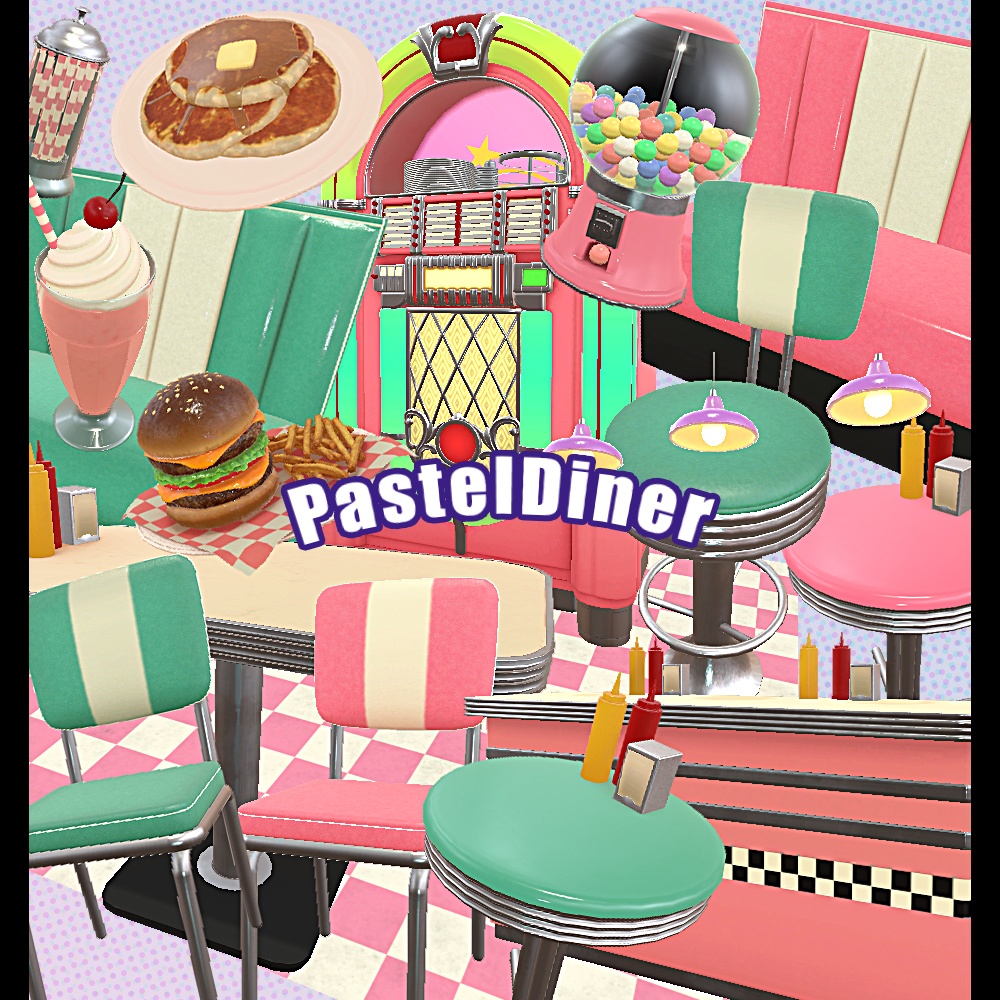 パステルダイナーセット【BuiltIN】