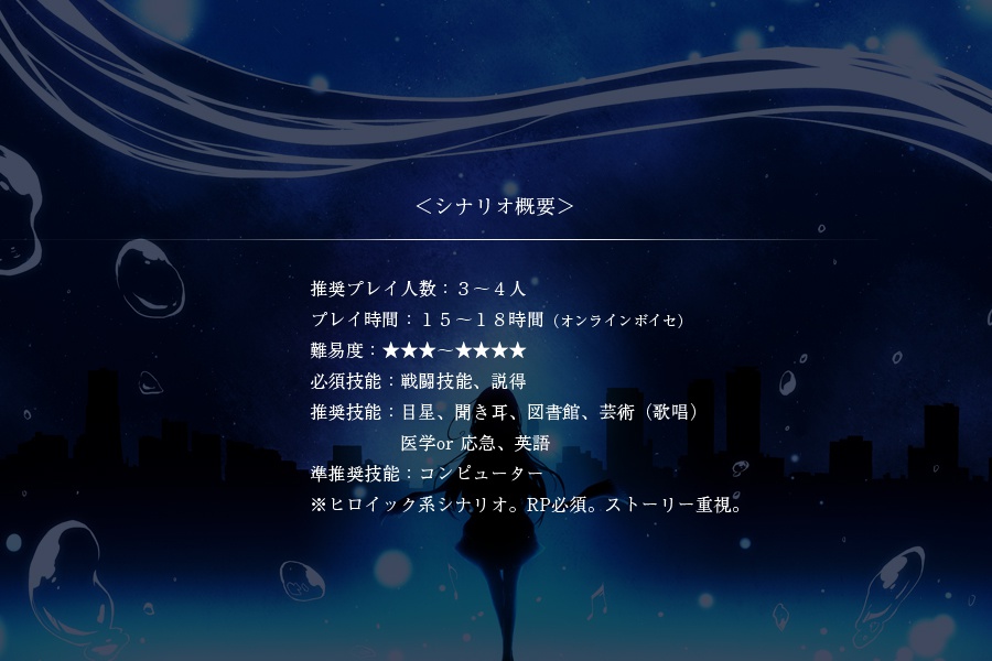 【CoCシナリオ】眠れる月の歌姫は