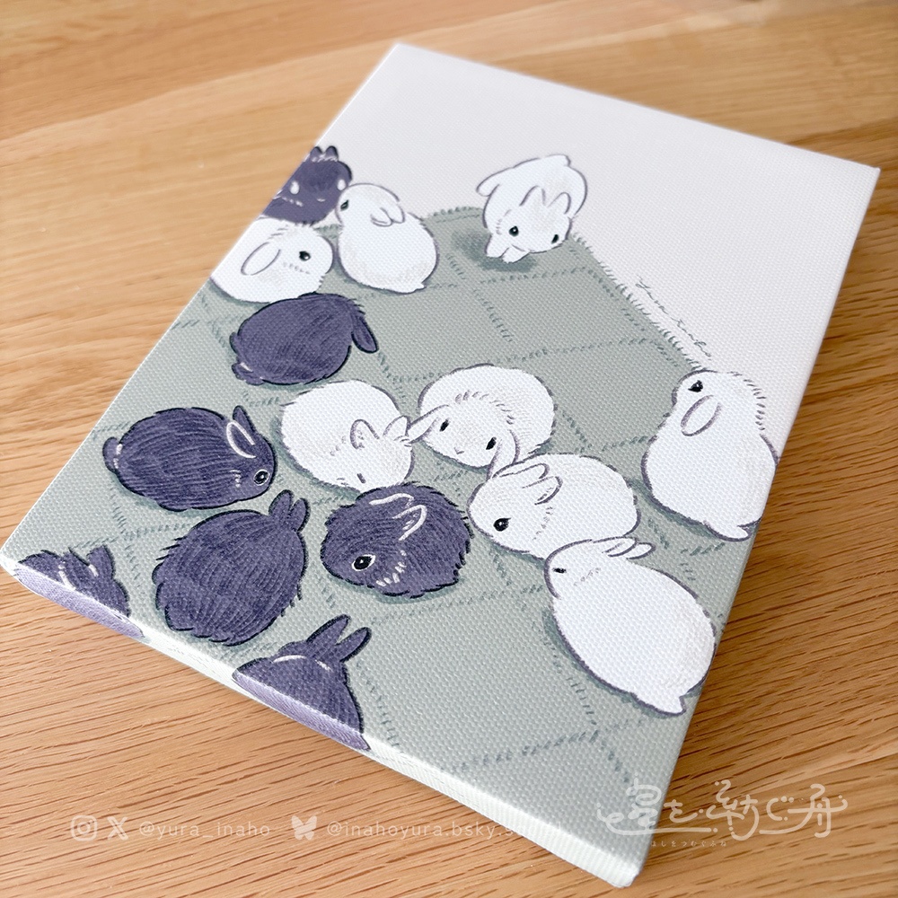 こうさぎオセロ　複製キャンバスアート