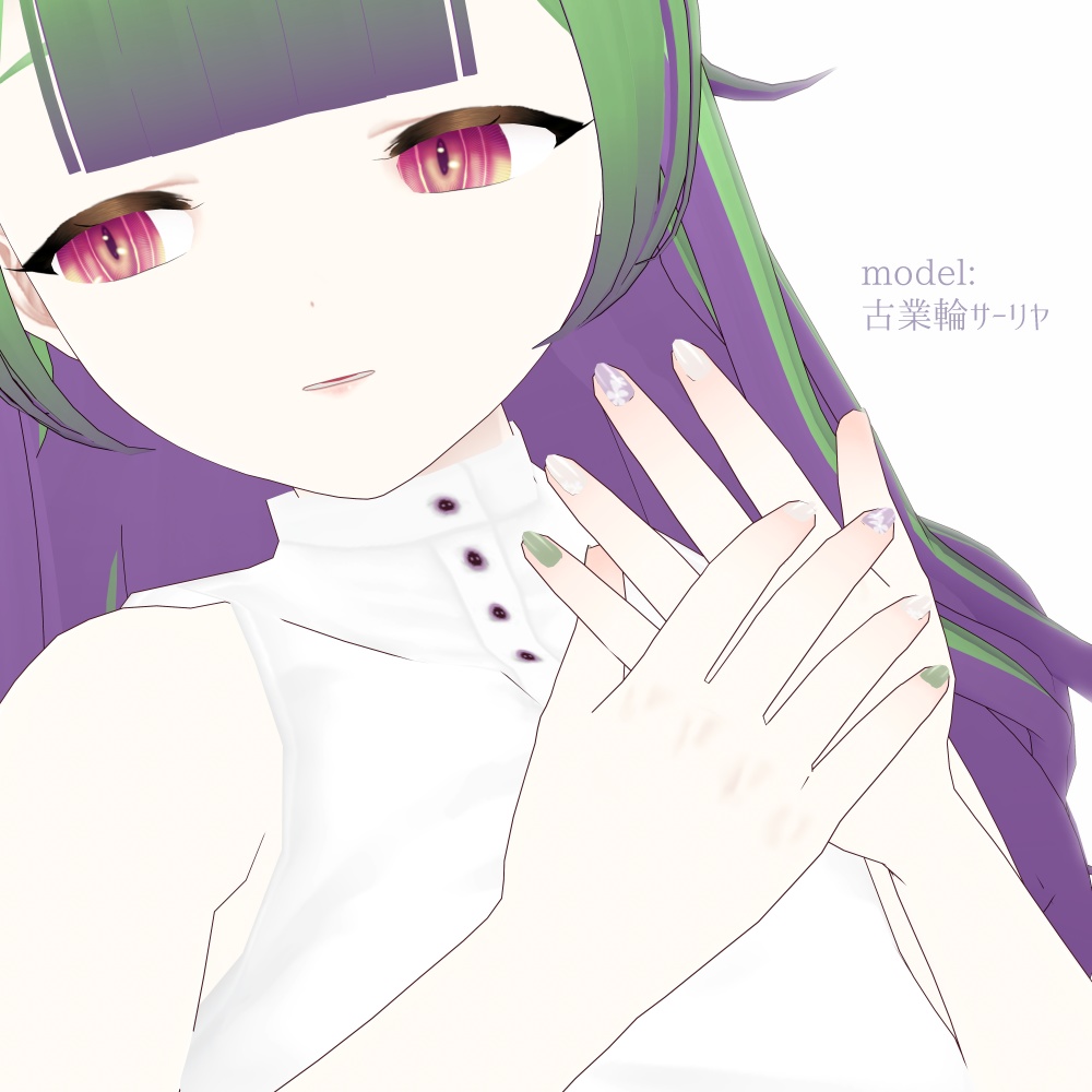 【無料あり】ルリマツリのミルキーネイル【VRoid用テクスチャ】