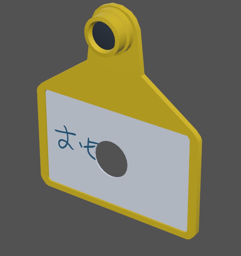 【3D装飾】失効済み身分証と身分証ケース(ピアス型)