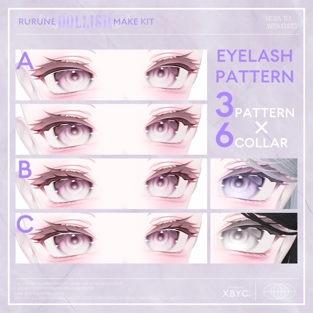 【💜RURUNE💜】Face&BodyMakeup+Eye+FaceAnimation【ルルネ専用メイク】
