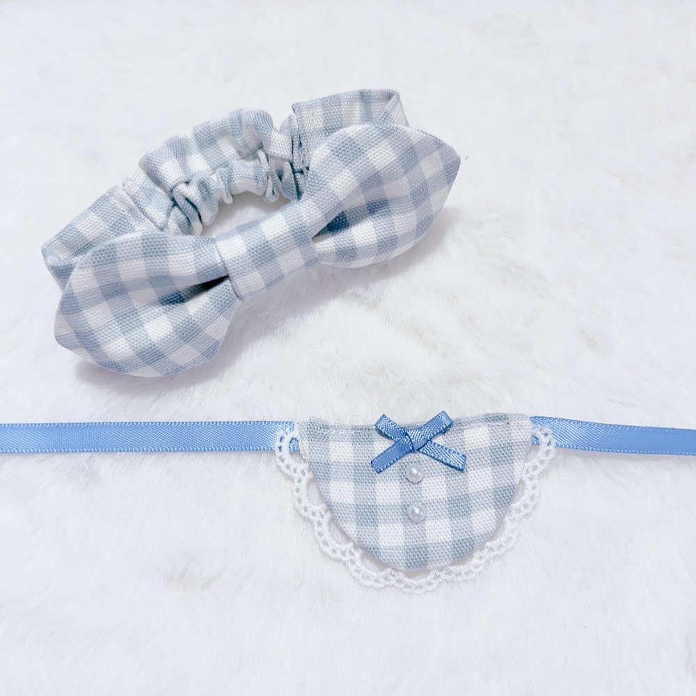 8㎝10㎝ ぬい服 ぬいぐるみ用 ベビースタイ リボンセット