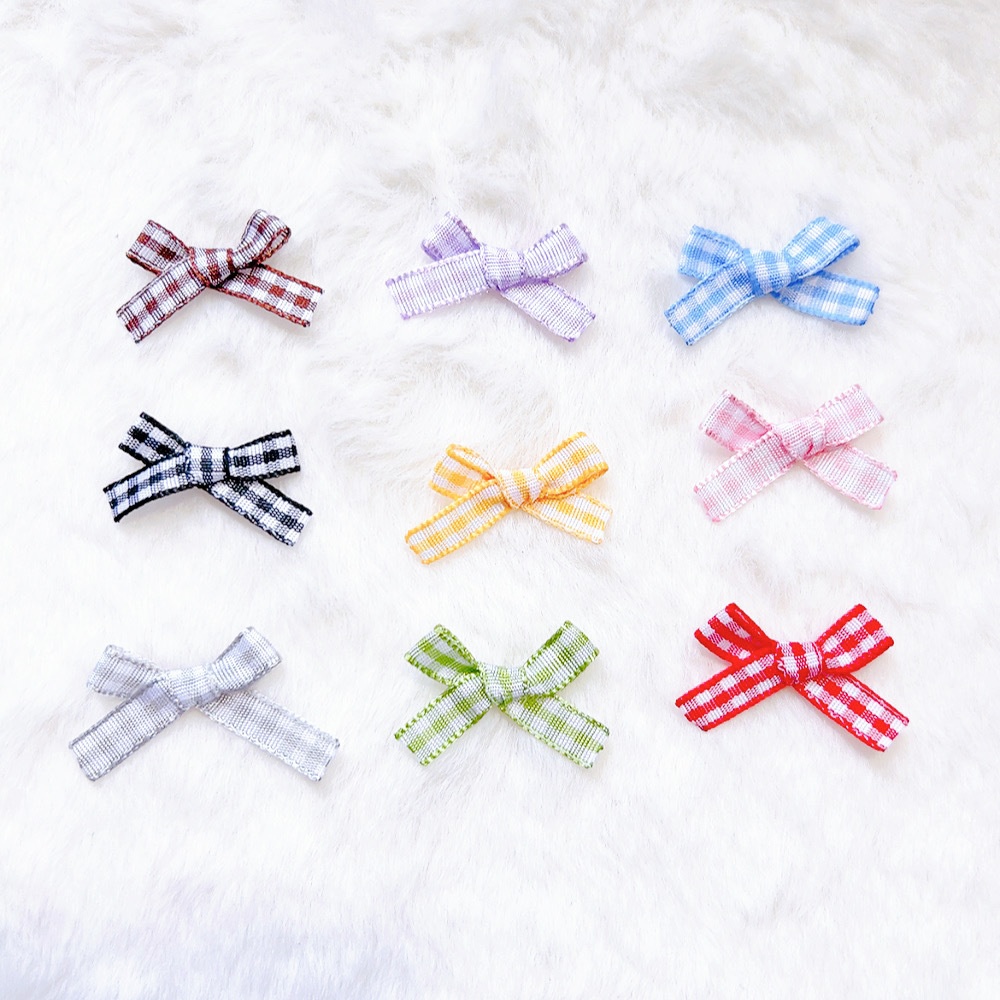 チェックリボンのスタイ*。꣑୧ ˚⟡.•