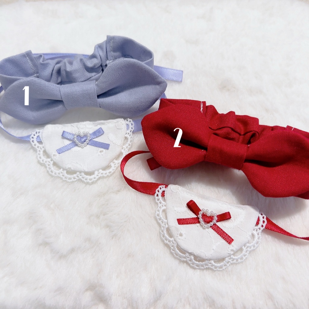 8.10cmぬいぐるみ用 レーススタイ&リボン