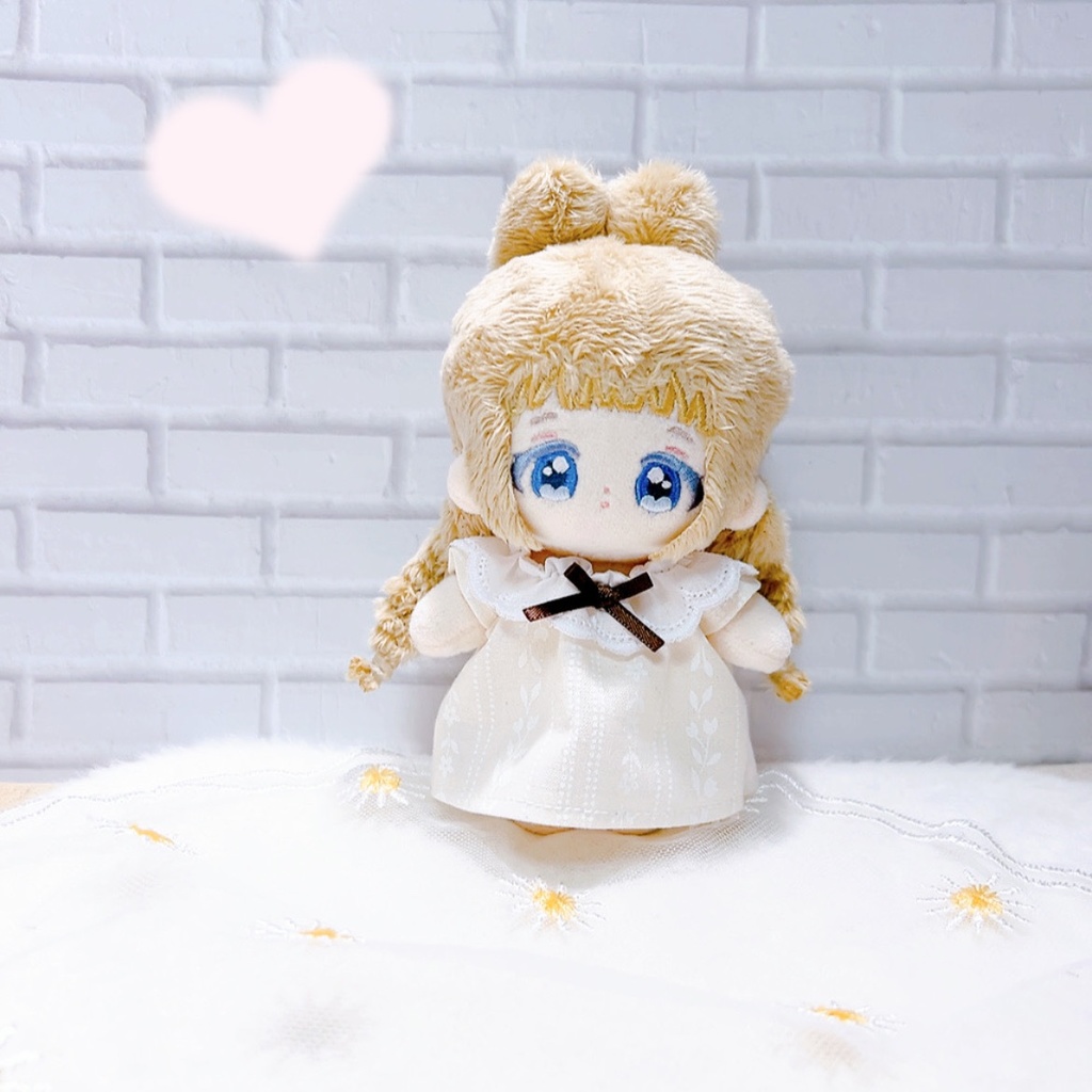 10cmぬいぐるみ用フレンチフリルワンピース🥐モチーフ