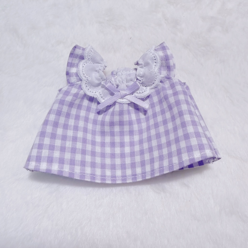 15cmぬいぐるみ用フレンチフリルワンピース☕️🥐チェック