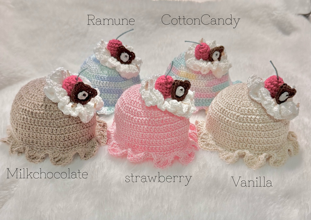 夏限定☀️10cmぬいぐるみ用アイスぼうし🍨