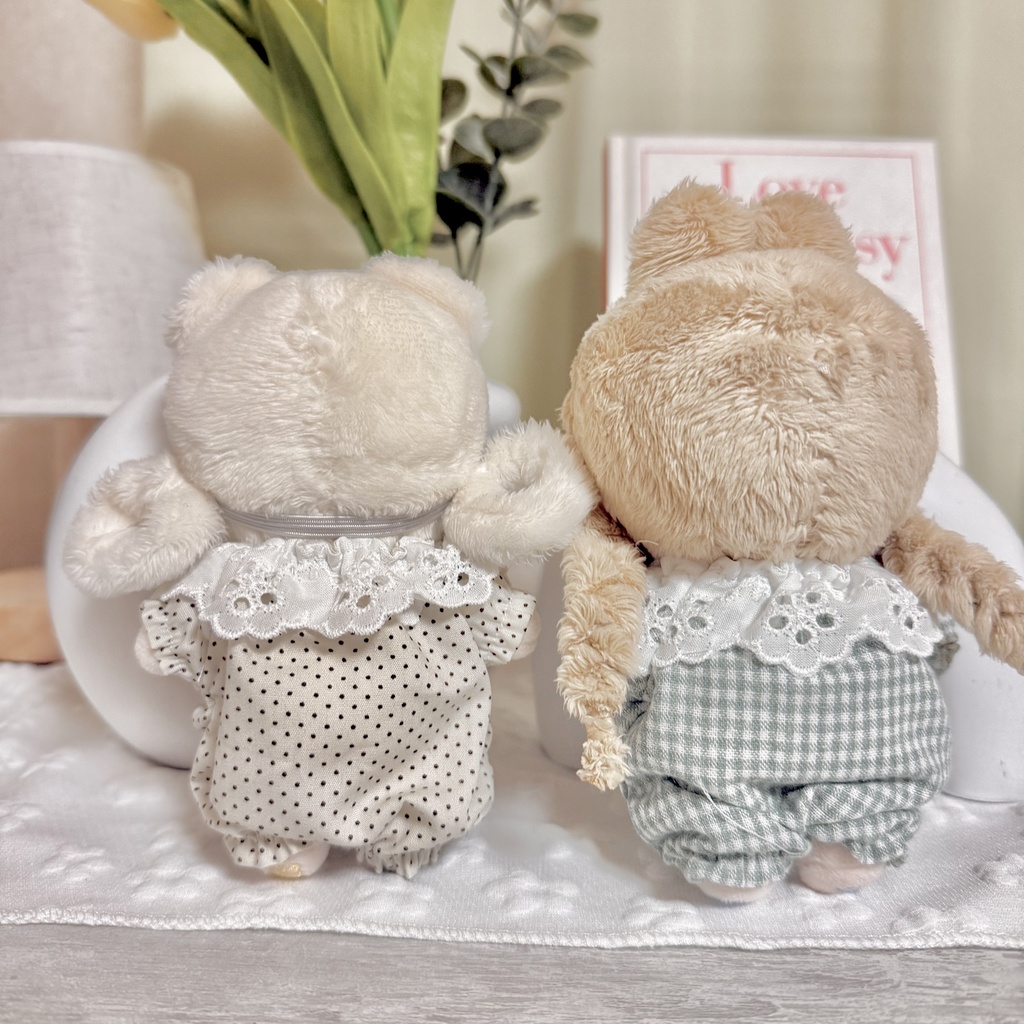 10cmぬいぐるみ用 パフスリーブロンパース🍼🫧