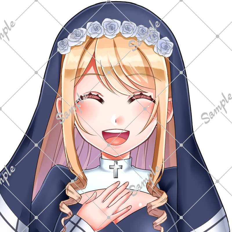 NPC立ち絵素材セット(表情差分+アイコン付き/背景透過PNG)