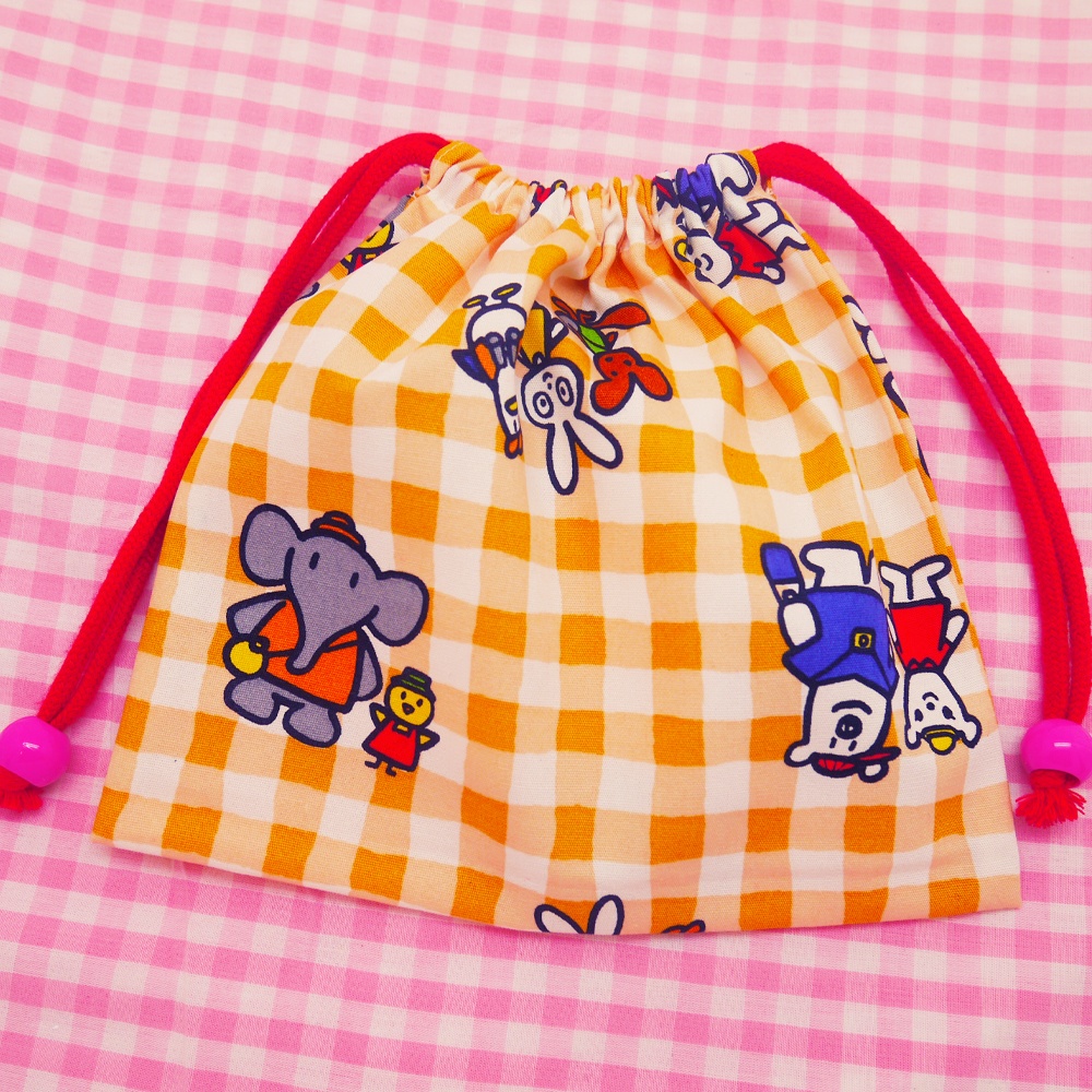 きんちゃく袋　なかよしどうぶつ