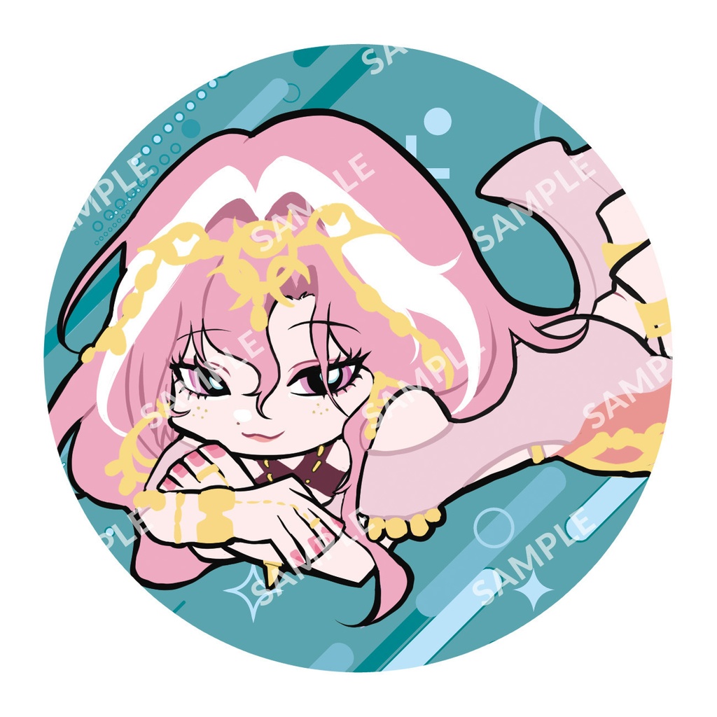 カートゥーン風缶バッジ(全8種類)