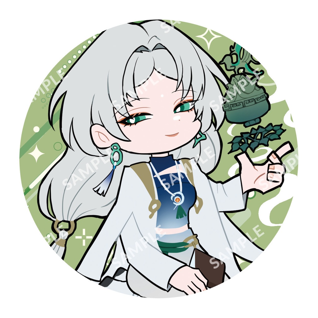 カートゥーン風缶バッジ(全8種類)