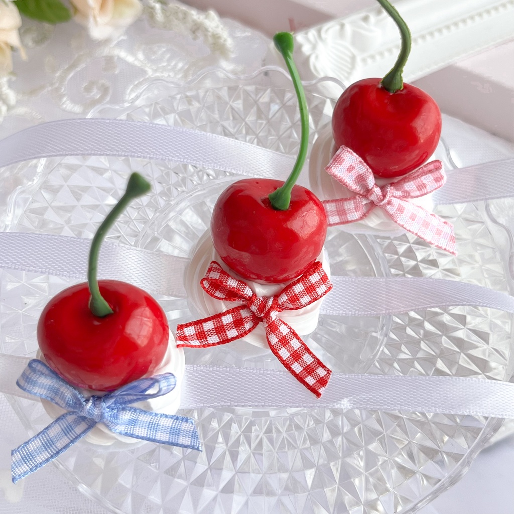 【選べる6色】さくらんぼヘッドドレス|ぬいぐるみ用・推し活・ぬい撮りにぴったり