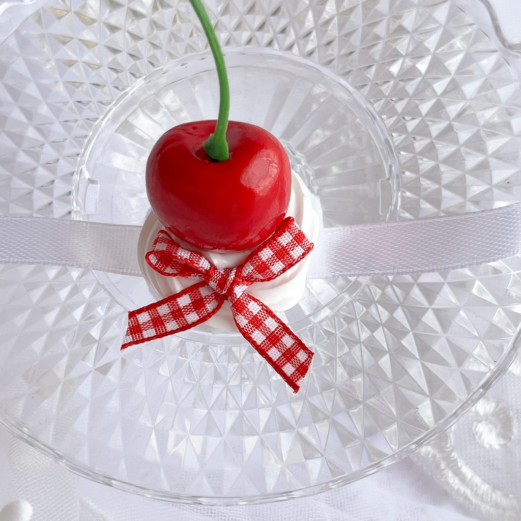 【選べる6色】さくらんぼヘッドドレス|ぬいぐるみ用・推し活・ぬい撮りにぴったり