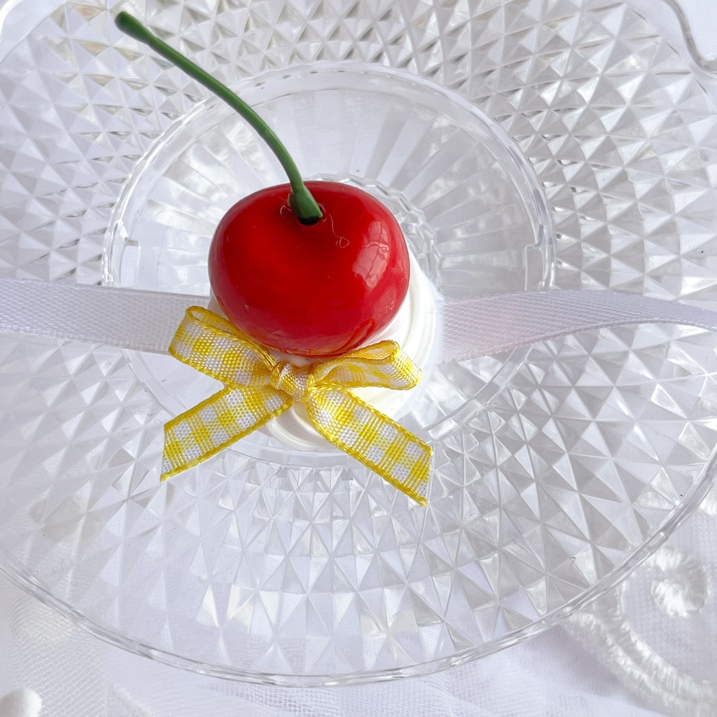 【選べる6色】さくらんぼヘッドドレス|ぬいぐるみ用・推し活・ぬい撮りにぴったり