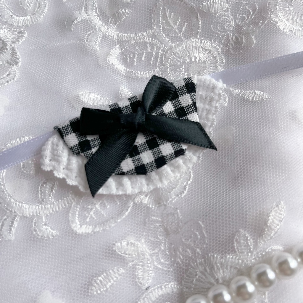 大きなお耳の黒うさぎちゃん 頭巾(10cmぬいぐるみ用)