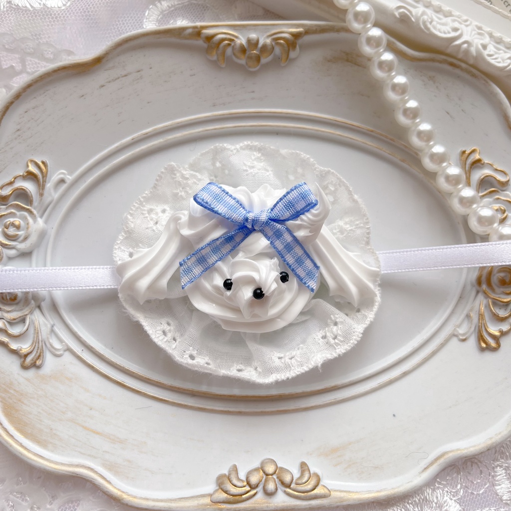 【全7種】プードルホイップヘッドドレス(ぬいぐるみ用)|甘くふわふわなおめかしを