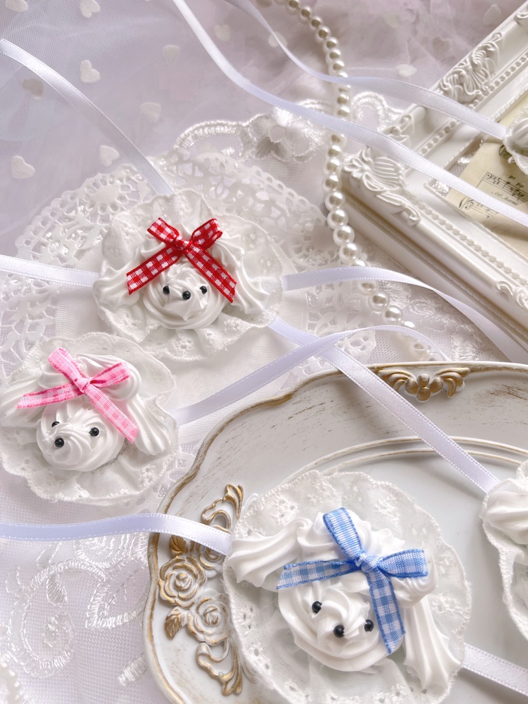 【全7種】プードルホイップヘッドドレス(ぬいぐるみ用)|甘くふわふわなおめかしを