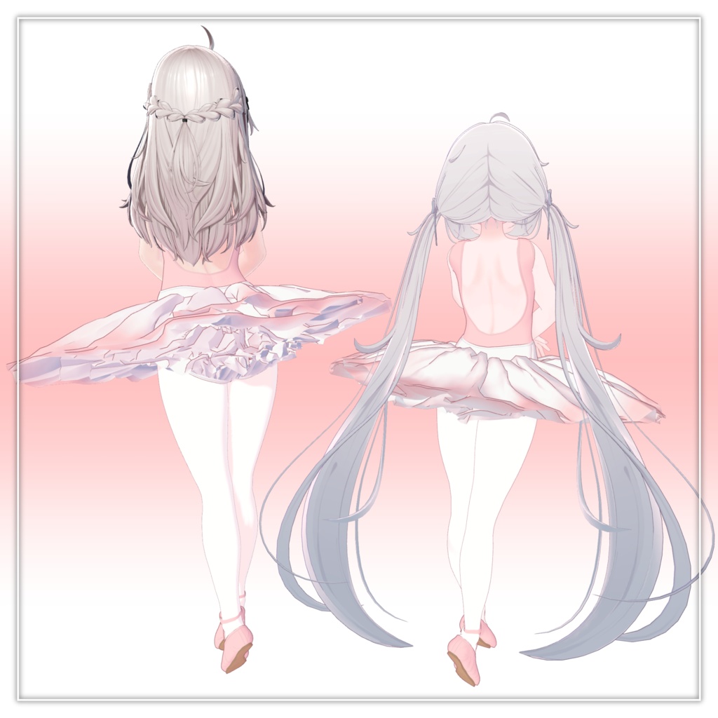 オリジナル3Dモデル衣装「バレエレッスンセットA」 Shinano / Chiffon