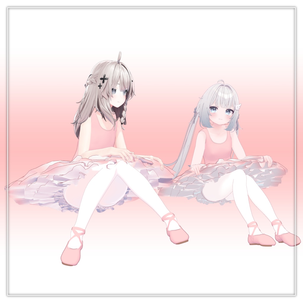 オリジナル3Dモデル衣装「バレエレッスンセットA」 Shinano / Chiffon