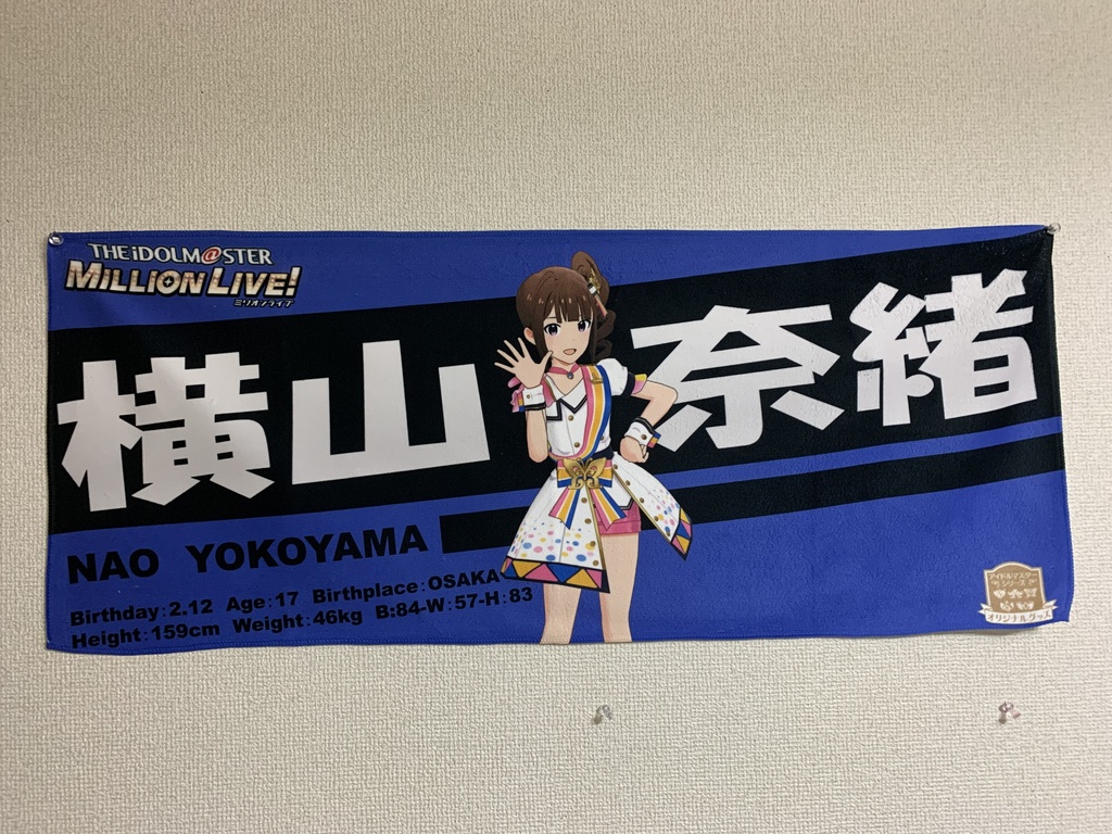 横山奈緒ちゃん応援フェイスタオル②