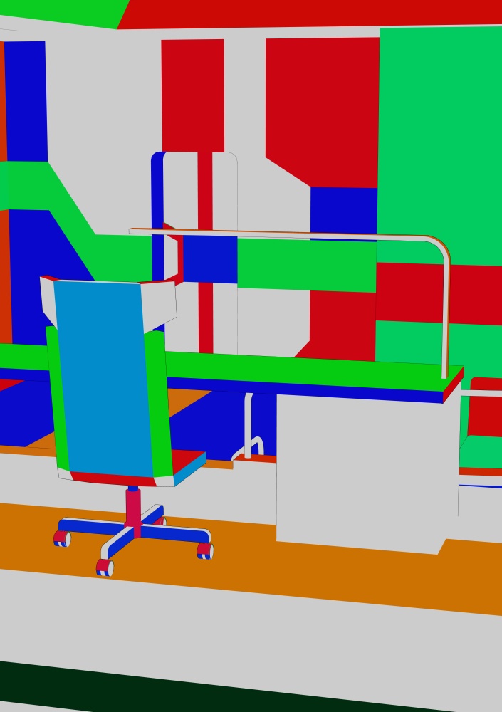 3Dモデル はやて部隊長の部屋