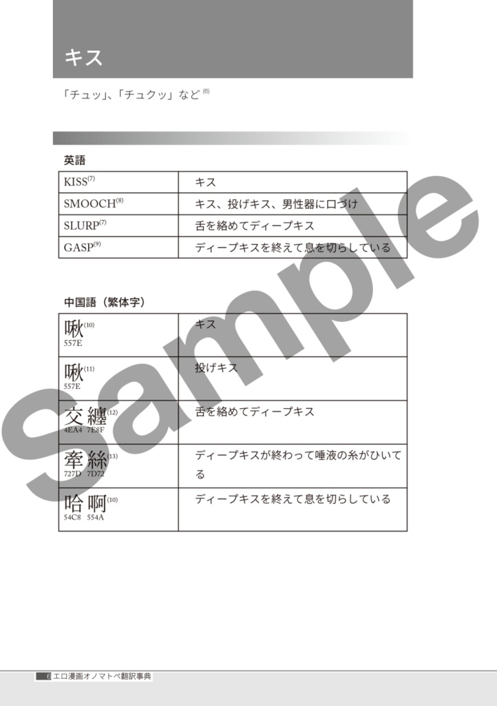 エロ漫画オノマトペ翻訳事典 第二版
