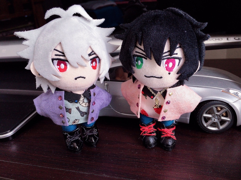 黒襟柄シャツ−いちご−