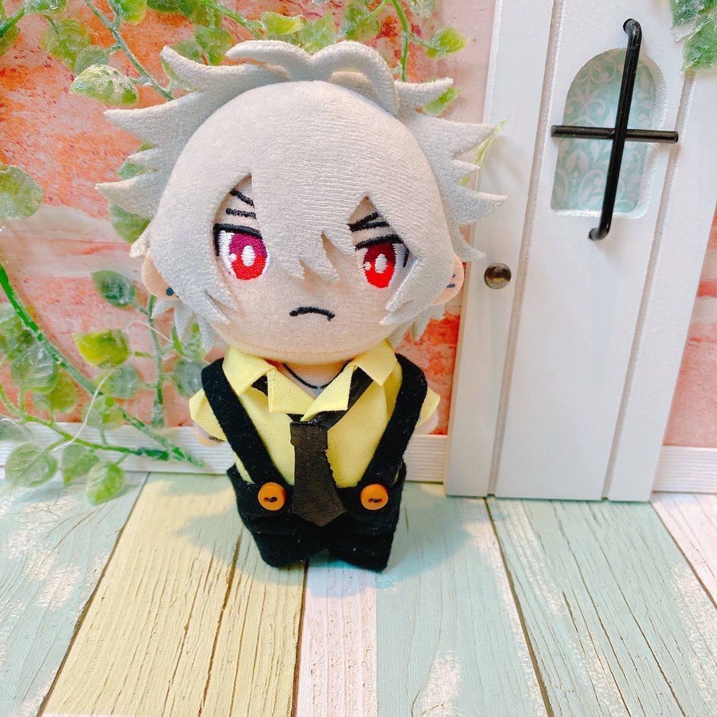 レザーフェイクネクタイ付きシャツ