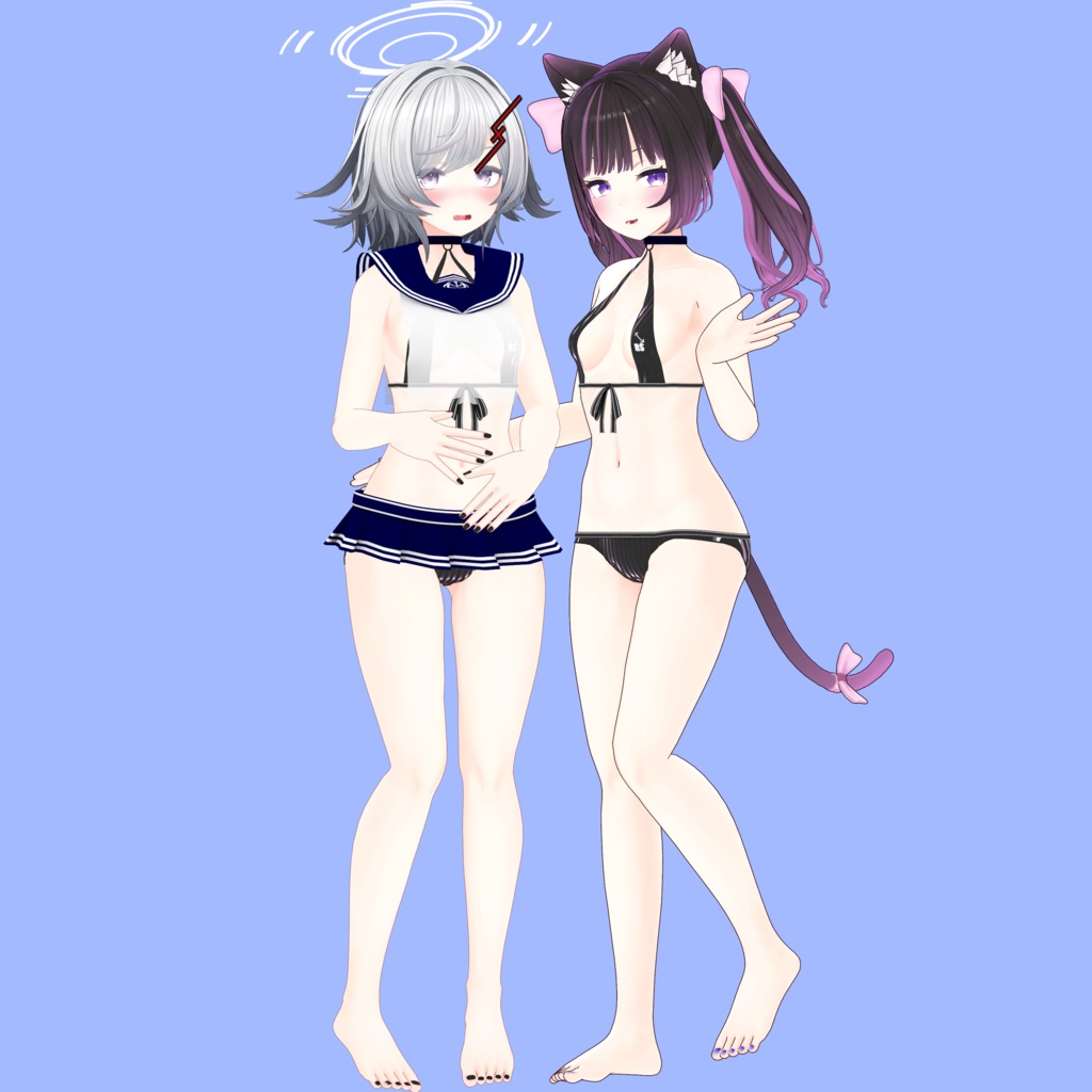 【RSよそのこ衣装】セーラースイムウェア ストラップビキニ for あのん/むろむ