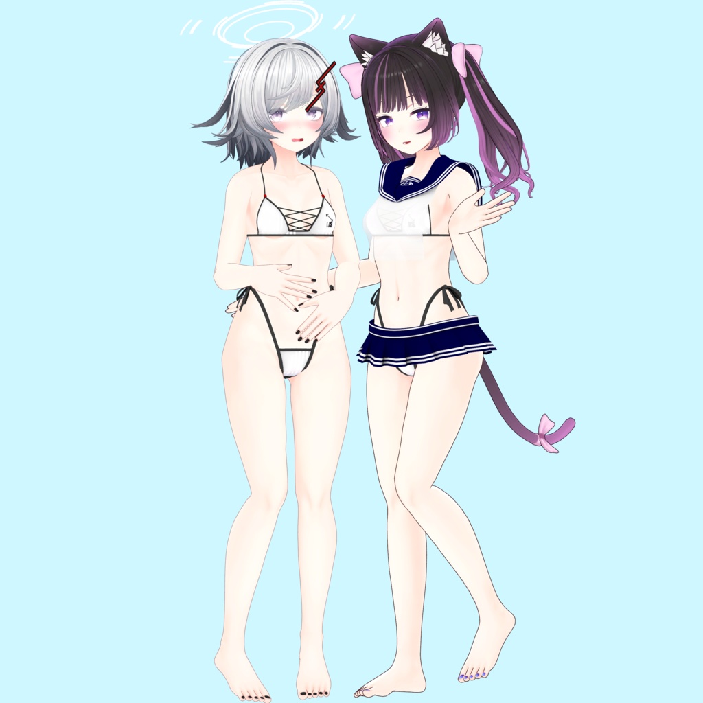 【RSよそのこ衣装】セーラースイムウェア 三角ビキニ for あのん/むろむ