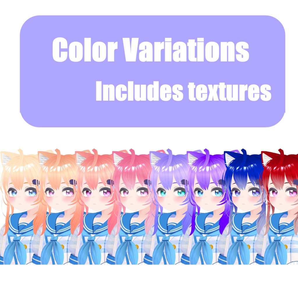 同人ゲーム向け3Dモデル【くぅ-Kuu-R18】 缩略图 5