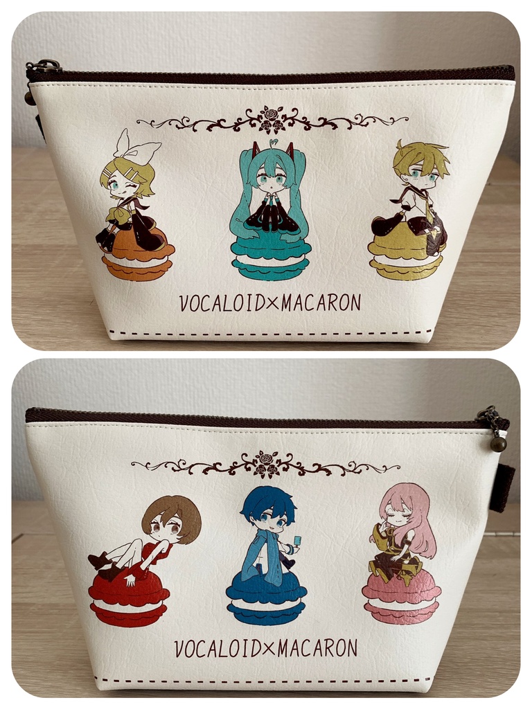 クリプトン一家×マカロン合皮ポーチ