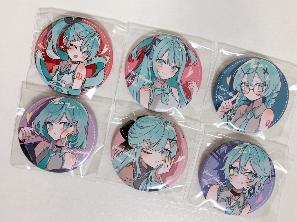 ヘアチェンジミクリン缶バッジ