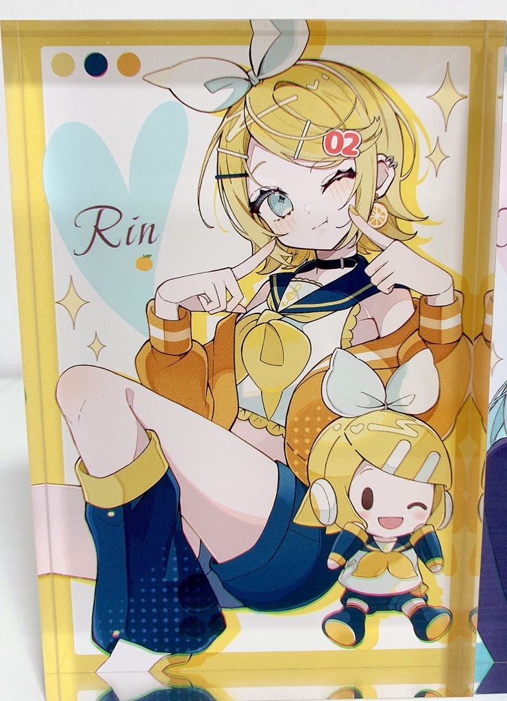 ※リンちゃんのみ受注生産(~8/27まで)ミクリンテト&ふわのアクリルブロック