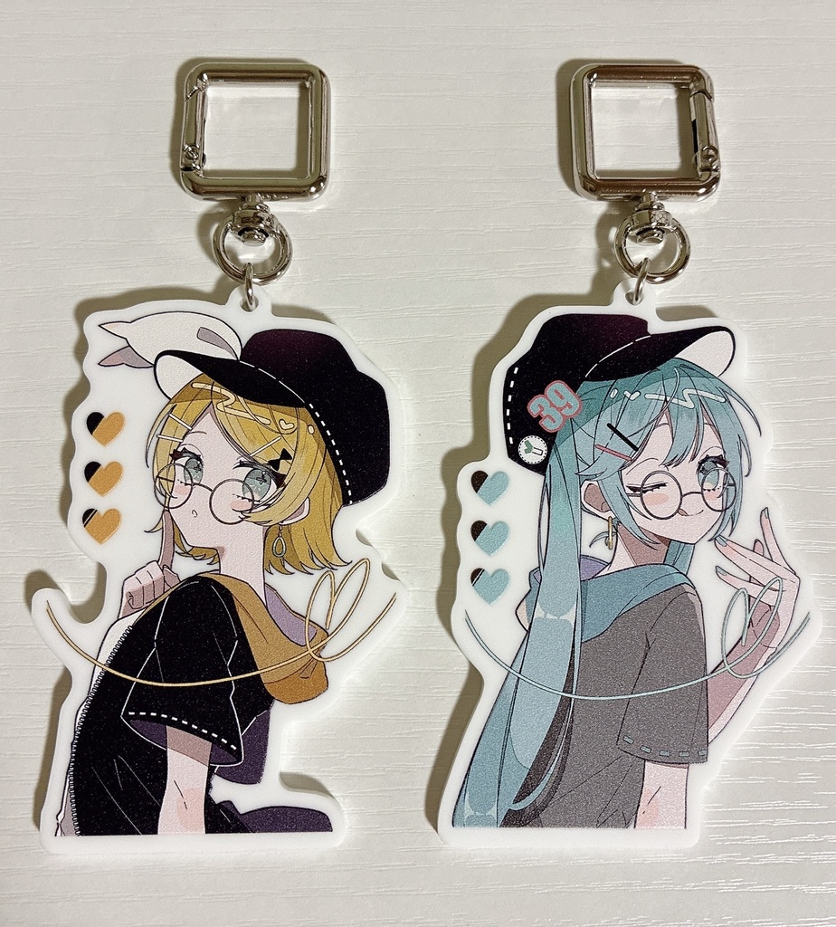 オフの日ミク＆リン(アクキー・フォト風カード)