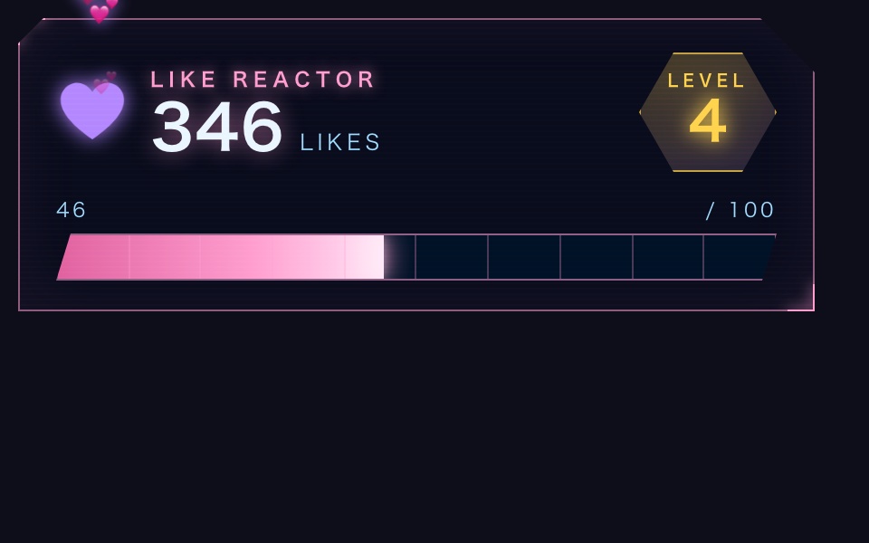 【OBSに置くだけ】いいね連動レベルゲージ LIKE GAUGE|全6色・Streamer.bot/TikFinity対応(EN OK)
